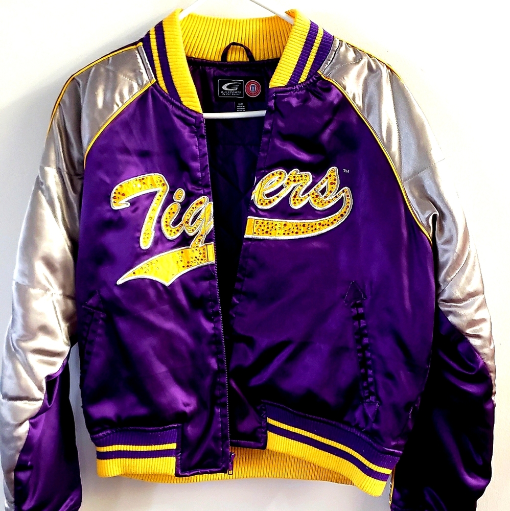 Varsity Style Satin LSU Jacket